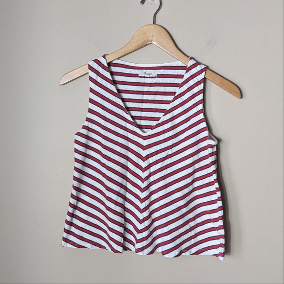 Madewell Tops - Madewell Women's Red White Blue Cropped Striped Tank Top size small